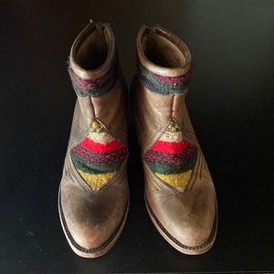 Freebird by Steven Tapestry Ankle Boots